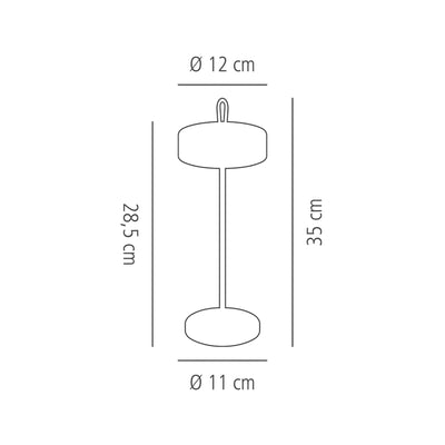 CLEO Stmívatelná Stolní Lampa 120 mm Bílá 4 Stück