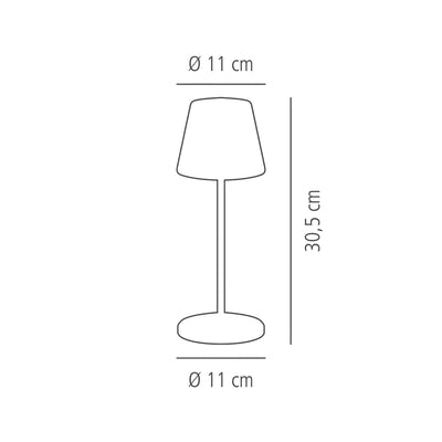 MERLE Tischlampe Gold 305 mm 4 Stück