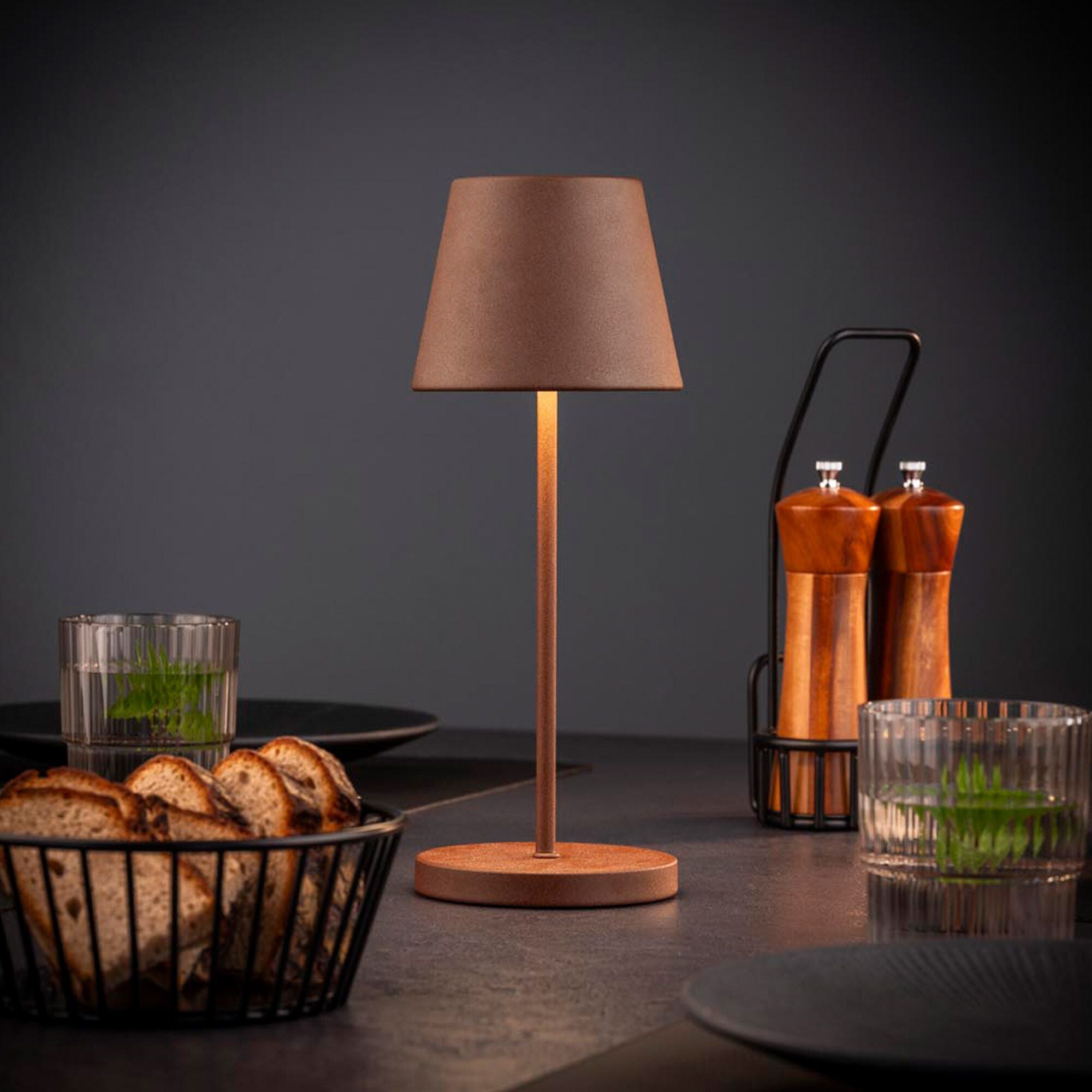 MERLE Stmívatelná Stolní Lampa Kov 305 mm 4 Stück