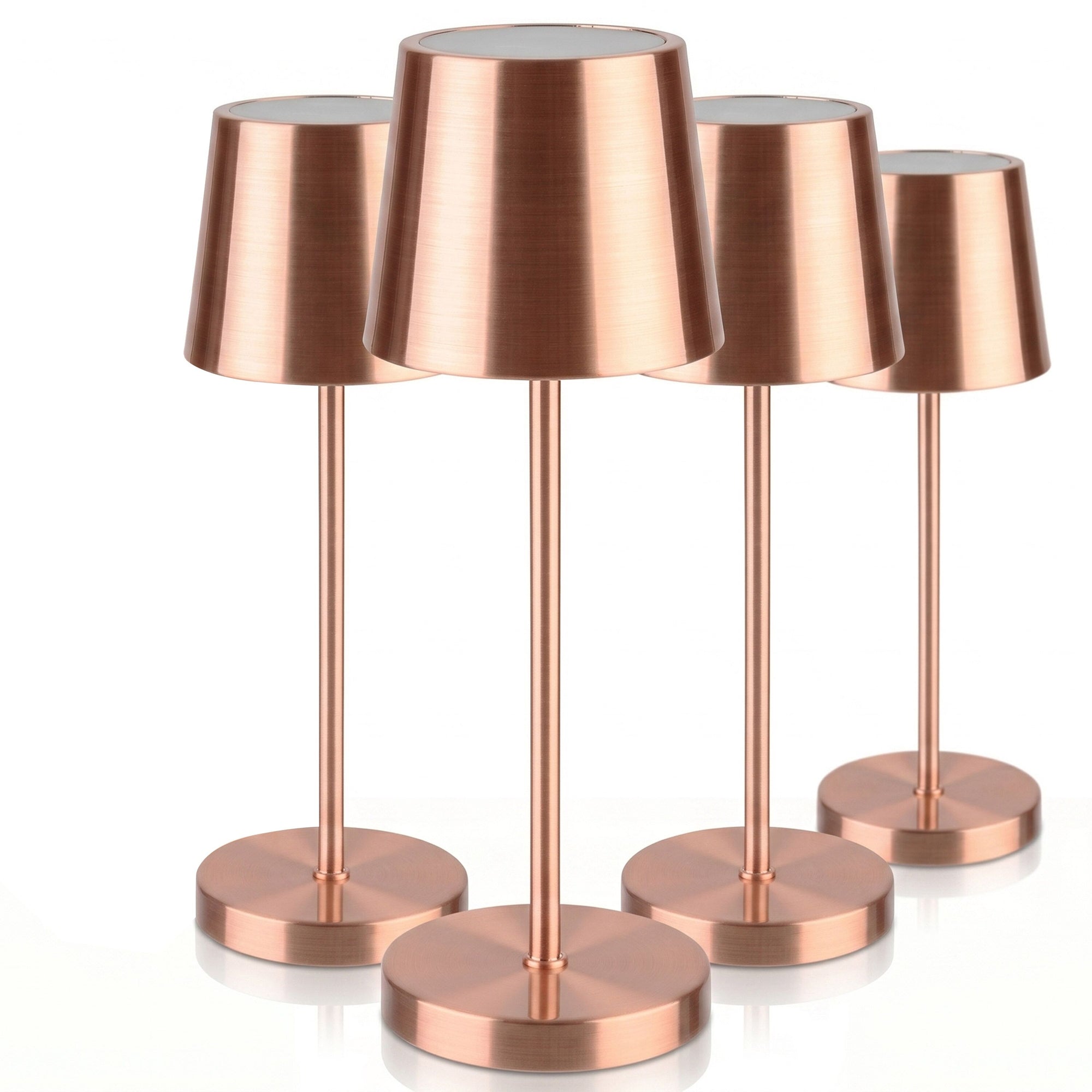 MERLE Tischlampe 305 mm Kupfer 4er-Set