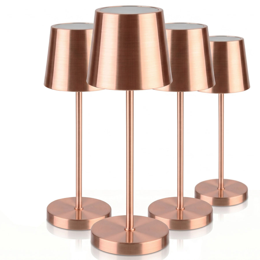 MERLE Tischlampe 305 mm Kupfer 4er-Set