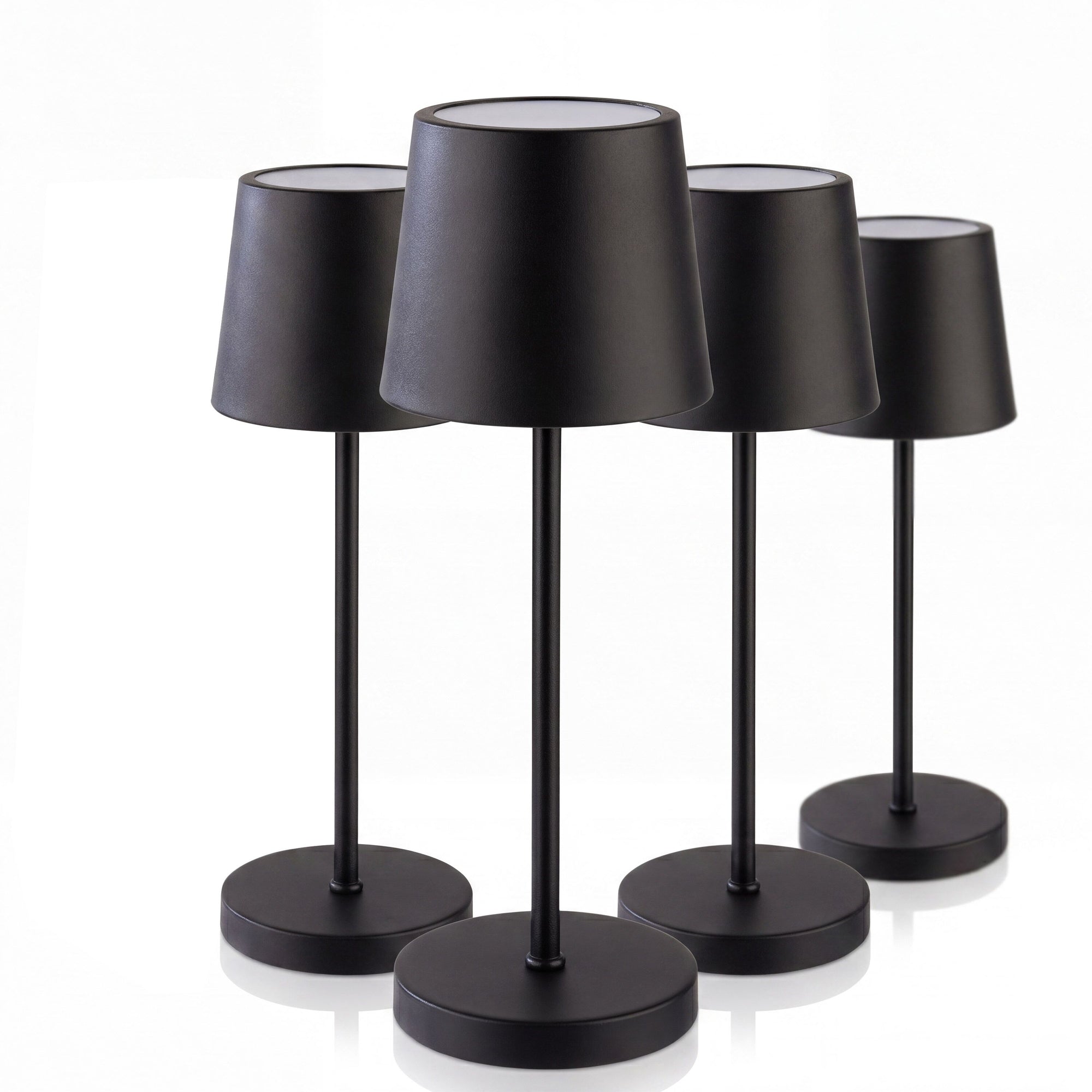 MERLE MINI Stmívatelná Stolní Lampa Kovová Černá 4 Ks