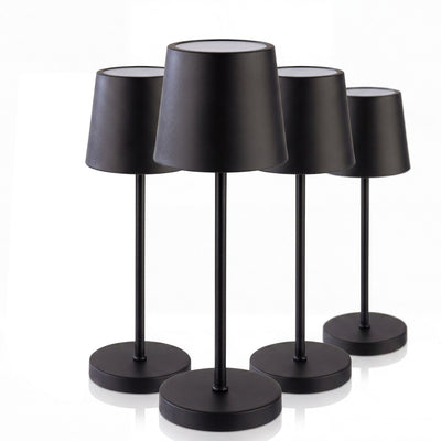 MERLE MINI Stmívatelná Stolní Lampa Kovová Černá 4 Ks