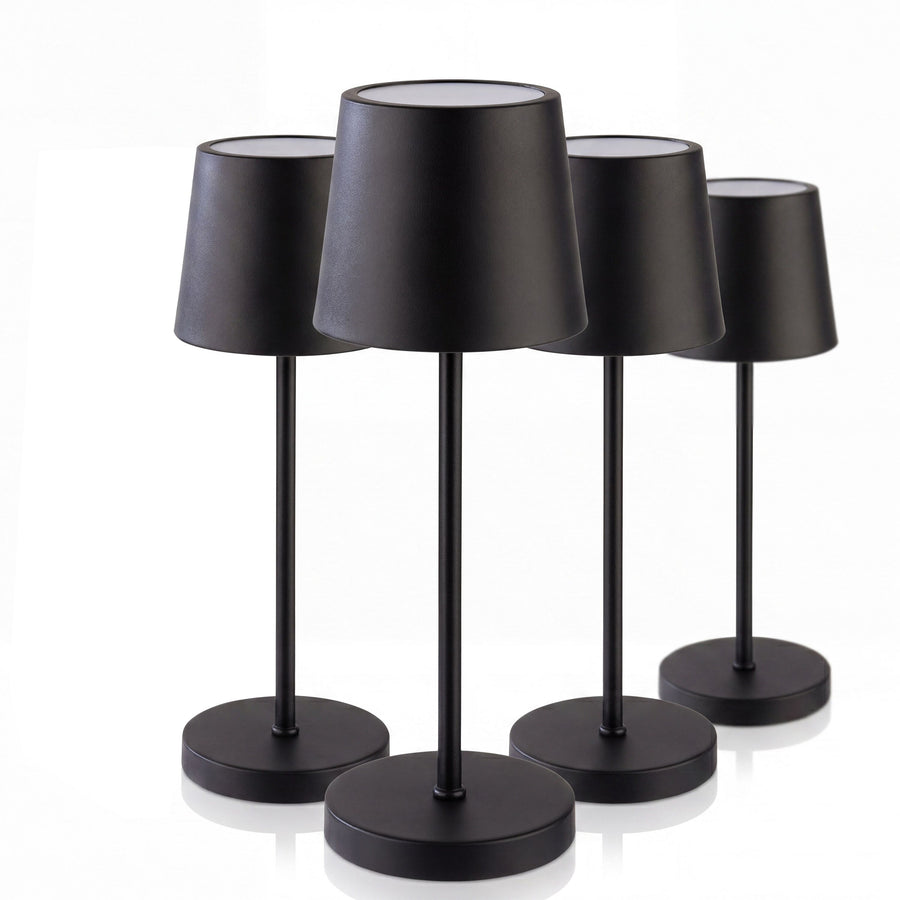 MERLE MINI Stmívatelná Stolní Lampa Kovová Černá 4 Ks