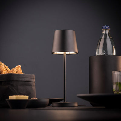 MERLE MINI Stmívatelná Stolní Lampa Kovová Černá 4 Ks
