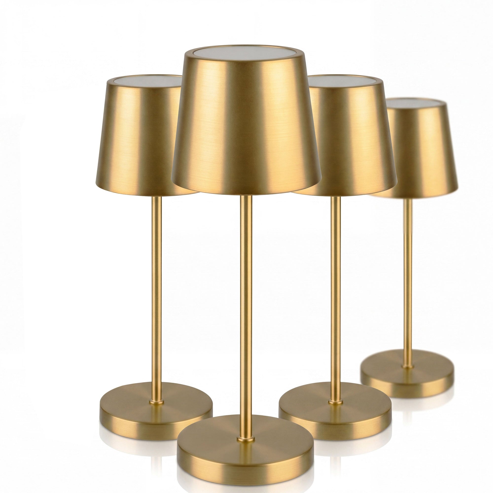 MERLE MINI Tischlampe 3-Stufen-Dimmbar Gold 4 Stück