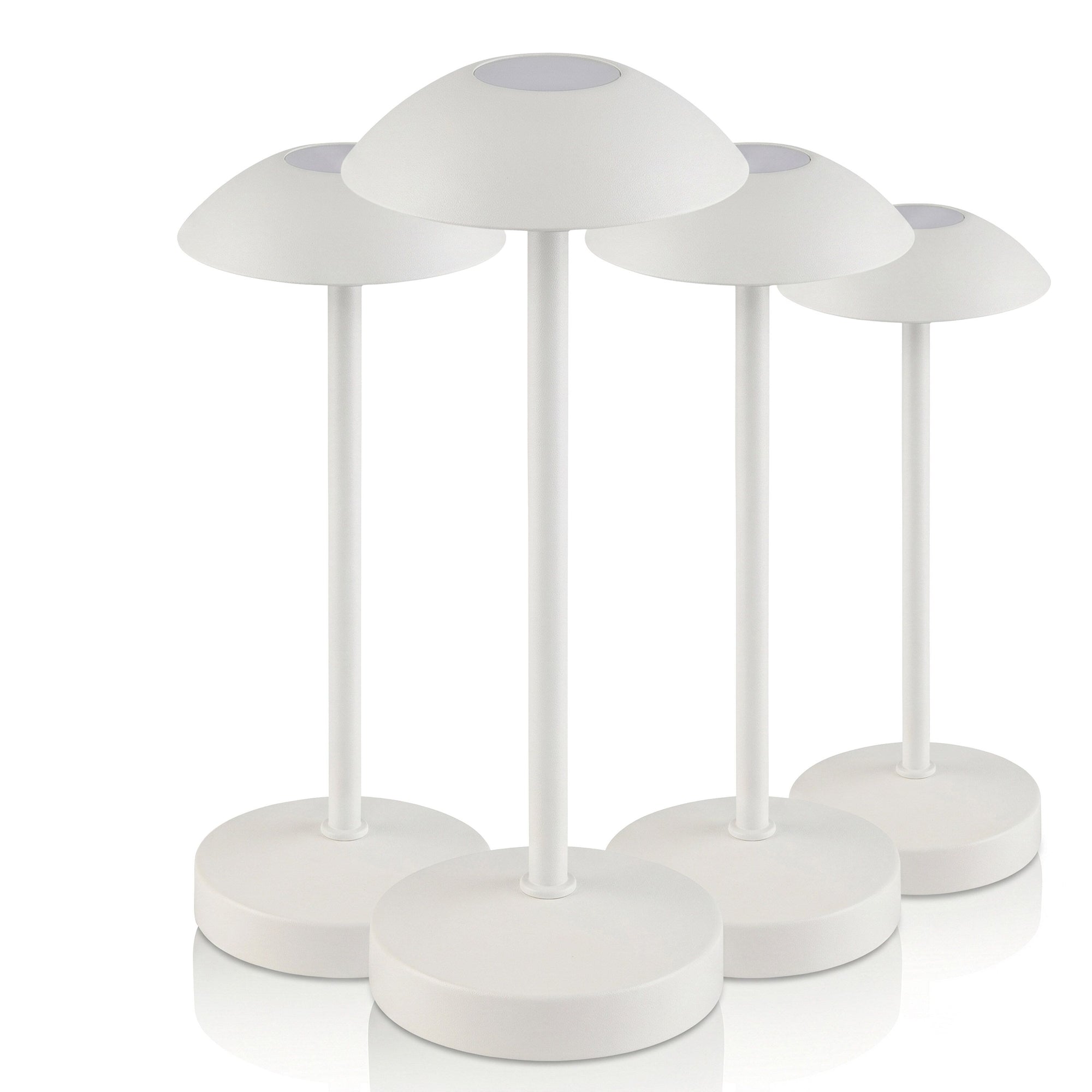 ALVA Tischlampe 3-fach dimmbar Ø 80 mm 205 mm Weiß 4 Stück