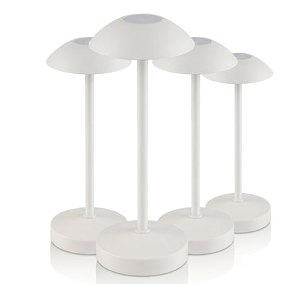 ALVA Tischlampe 3-fach dimmbar Ø 80 mm 205 mm Weiß 4 Stück