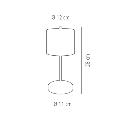 ANTON Stmívatelná Stolní Lampa 280 mm 4 Kusy