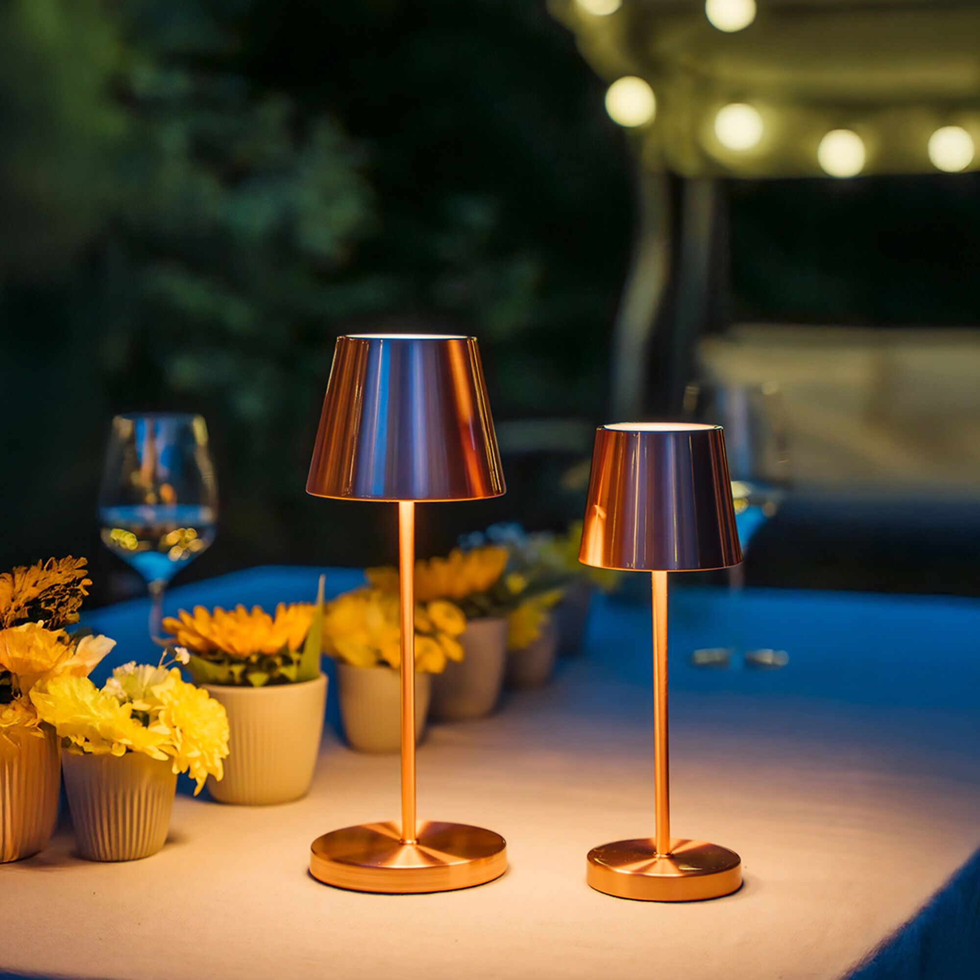 MERLE MICRO Stolní Lampa Měděná 200 mm 4 Kusy