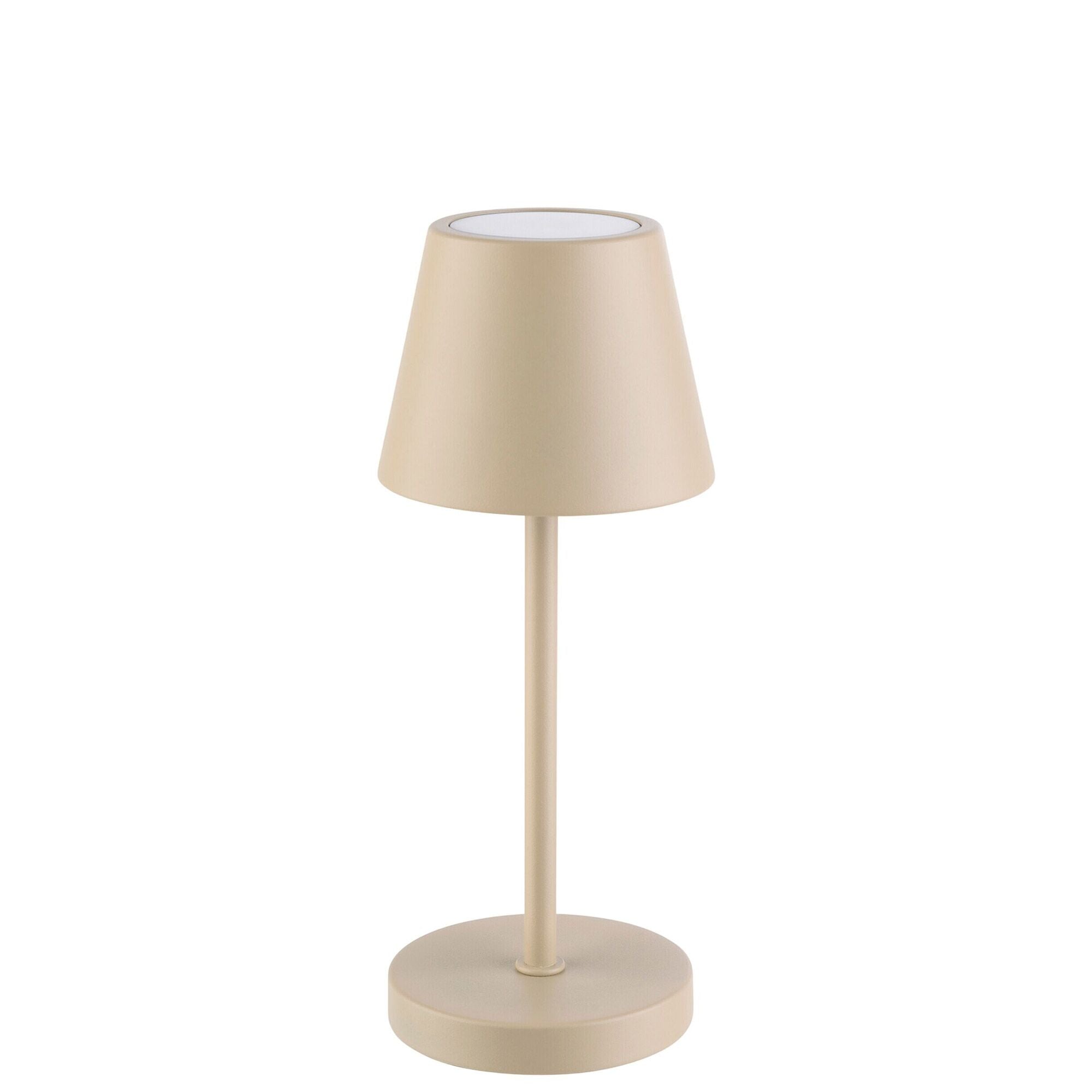 MERLE MICRO Tischlampe 200 mm Metall Sandfarben 4er-Set