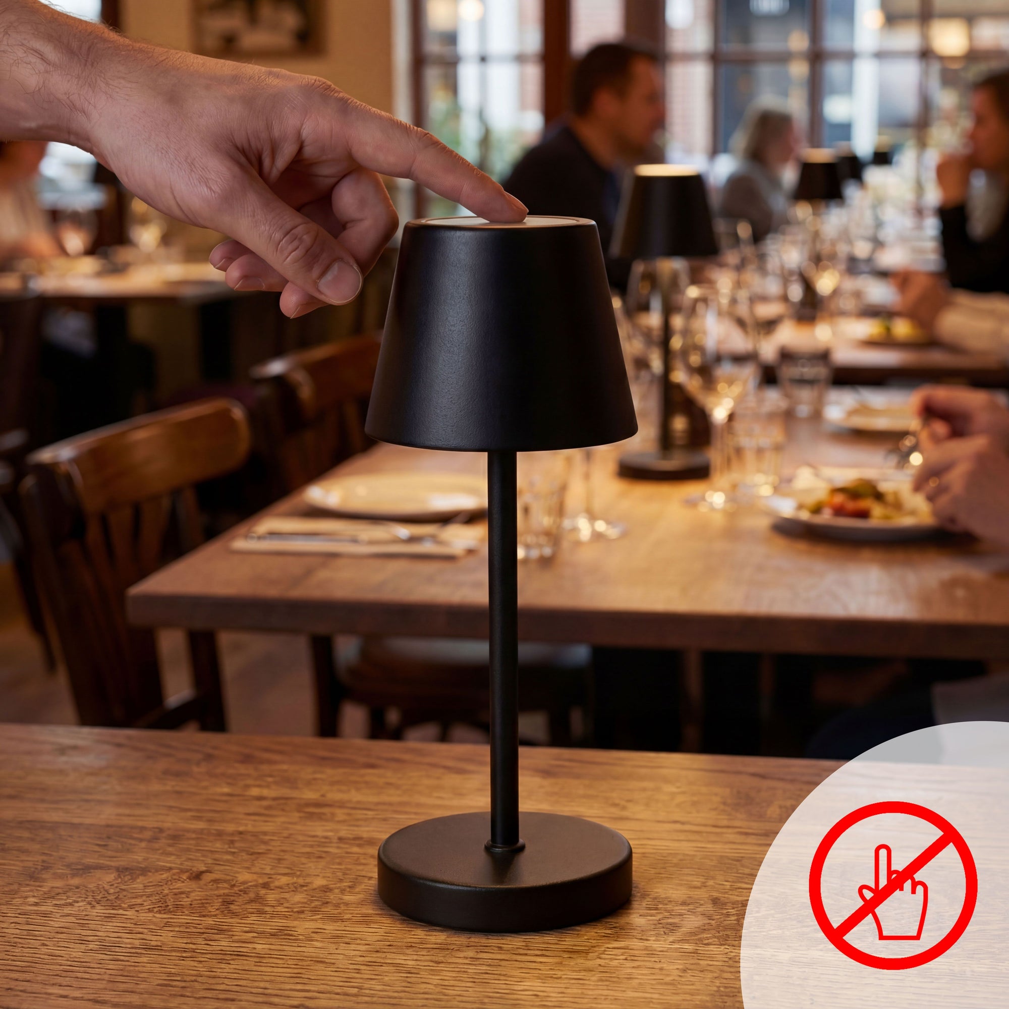 MERLE MINI Stmívatelná Stolní Lampa Kovová Černá 4 Ks