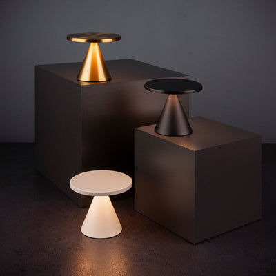 CONE MINI Tischlampe Metall Schwarz 130 mm 4 Stück
