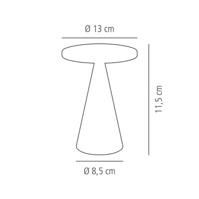 CONE MINI Tischlampe 130 mm 4 Stück Weiß
