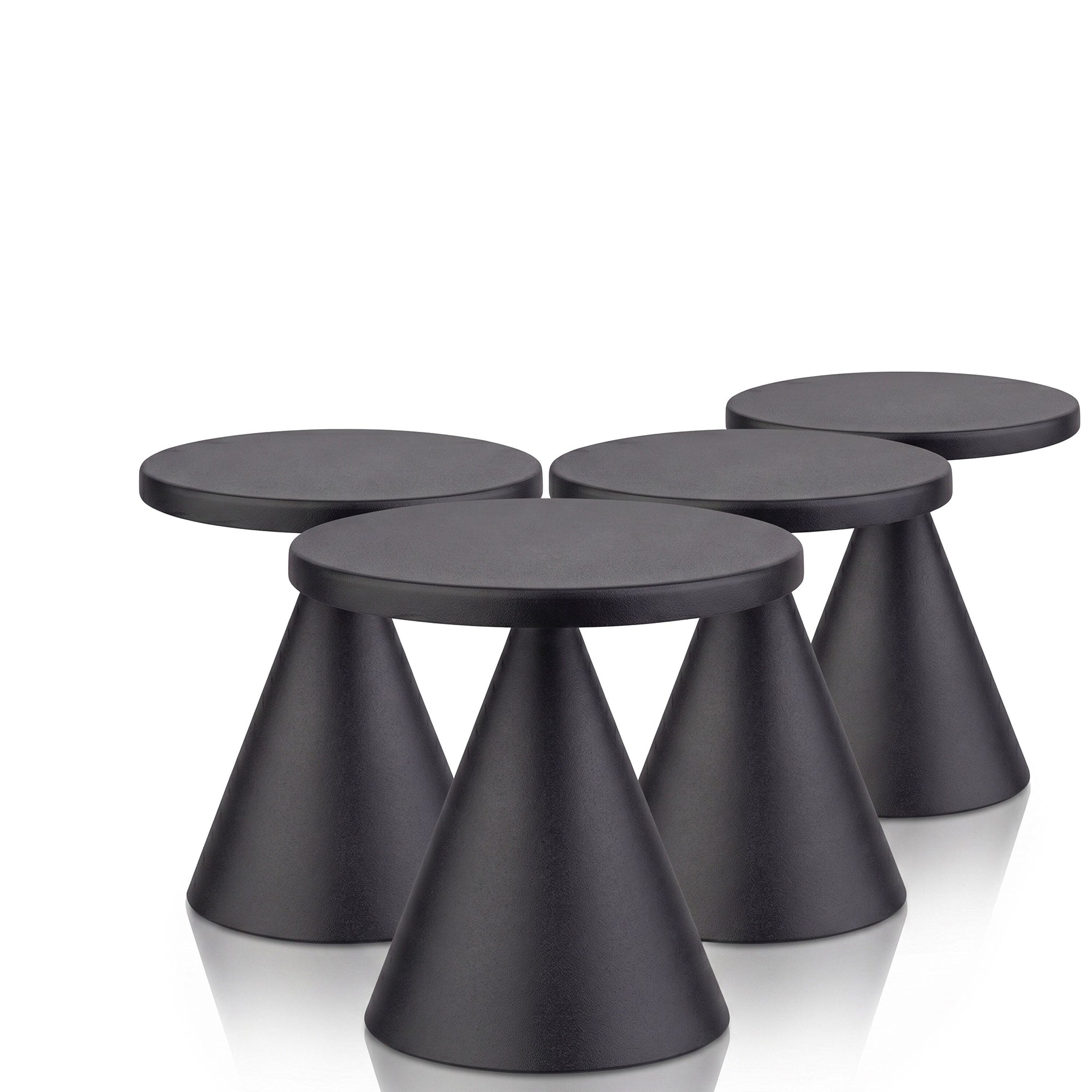 CONE MINI Tischlampe Metall Schwarz 130 mm 4 Stück