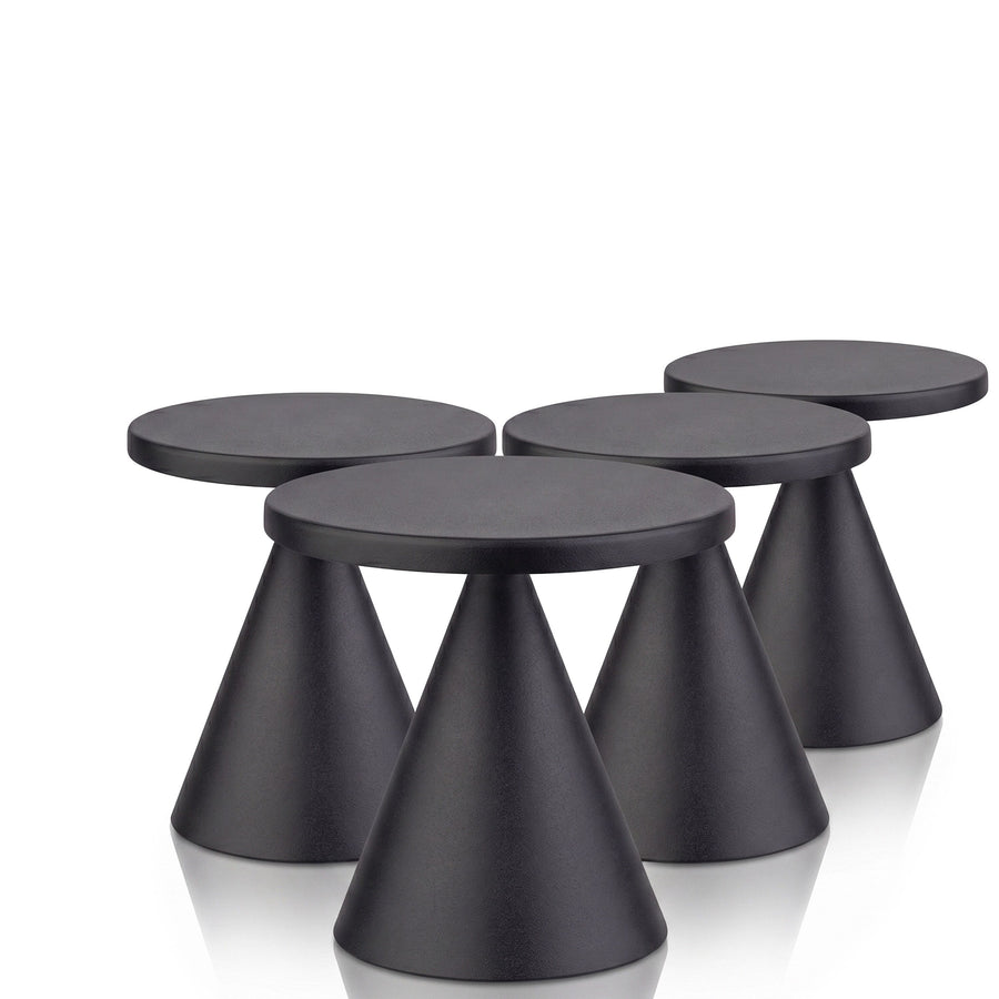 CONE MINI Tischlampe Metall Schwarz 130 mm 4 Stück
