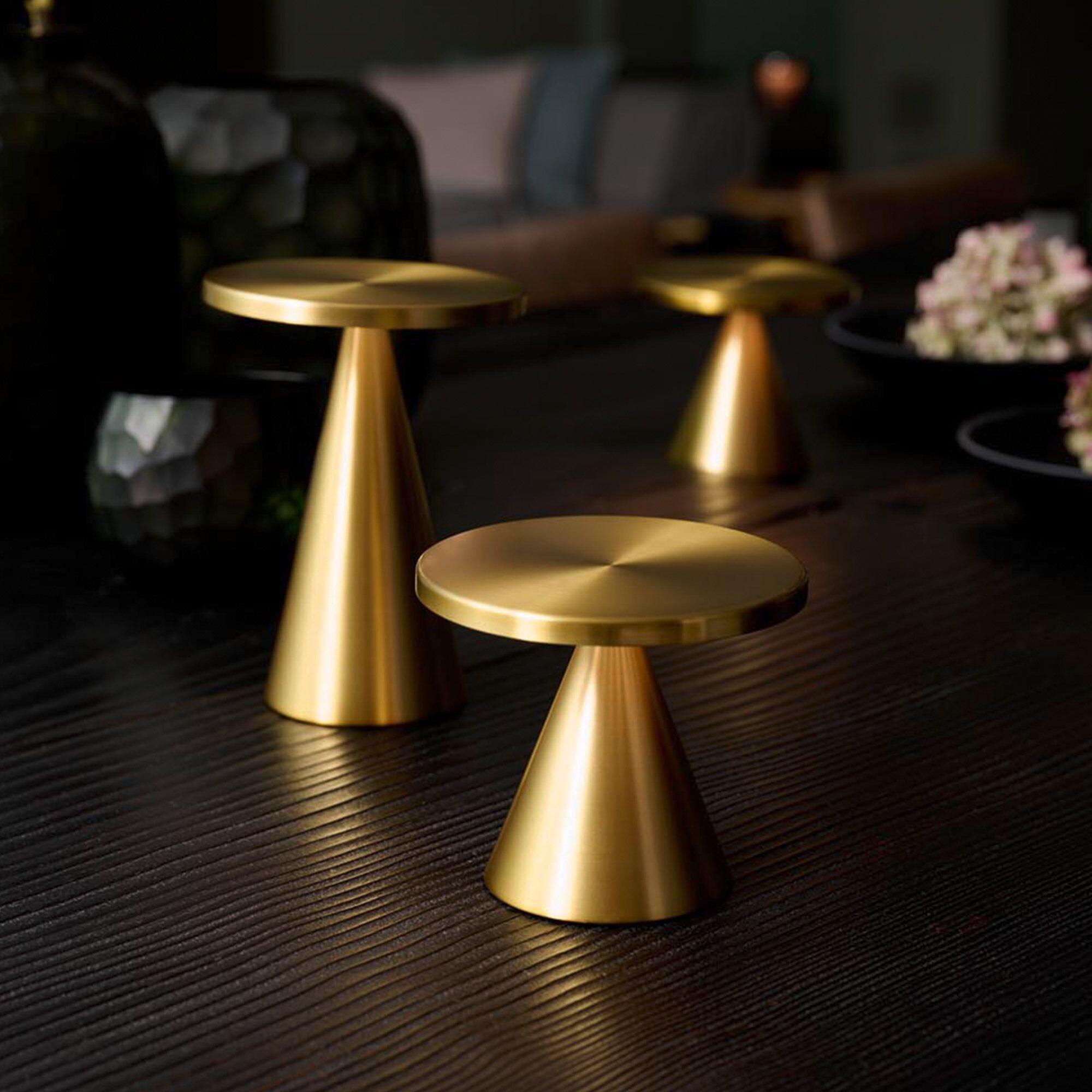 CONE MINI Tischlampe 130 mm Gold 4 Stück