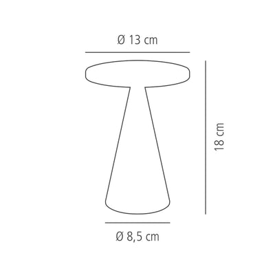 CONE LED Tischlampe Ø 130 mm 180 mm 4 Stück