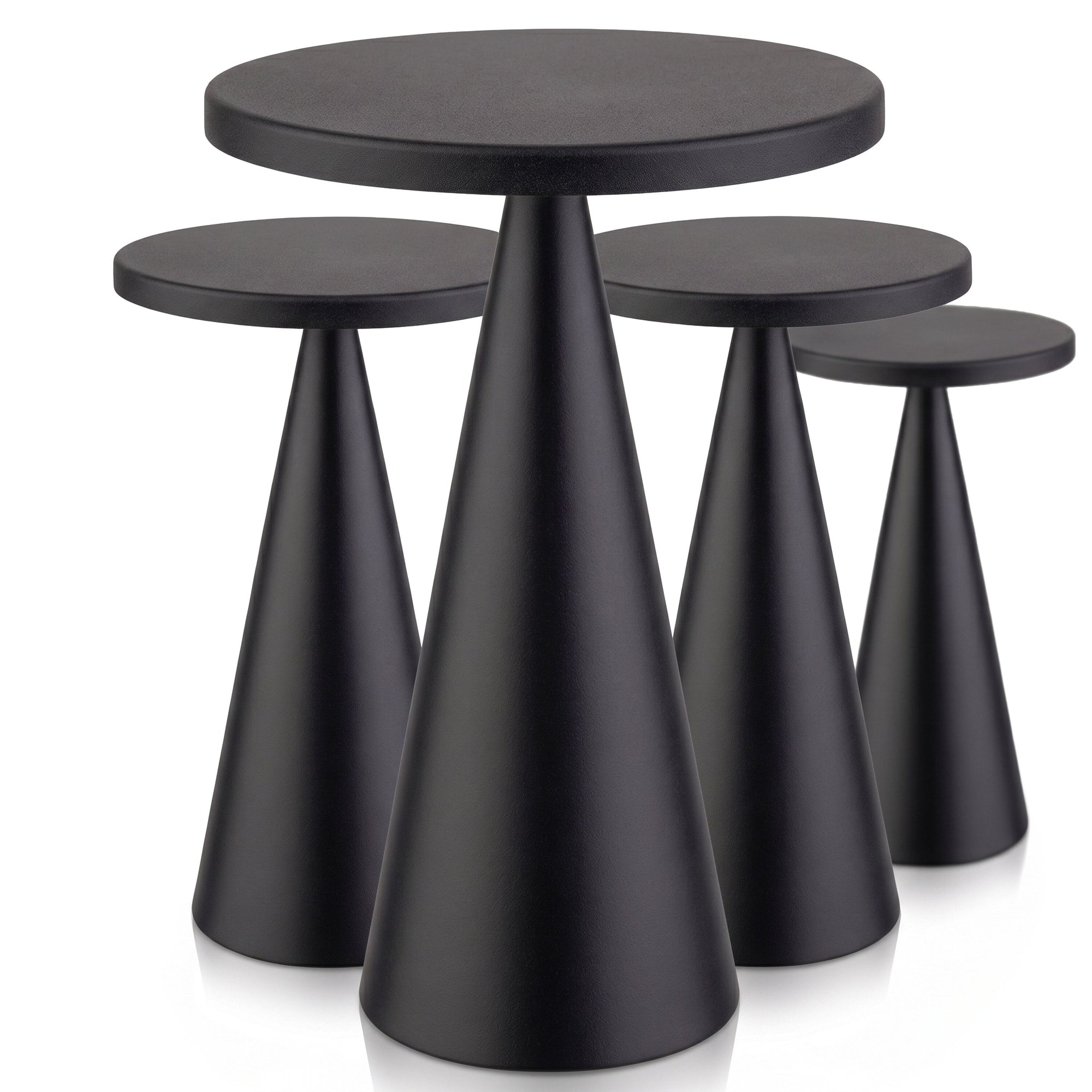 CONE Tischlampe 130 x 130 x 180 mm Schwarz 4 Stück