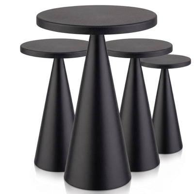 CONE Tischlampe 130 x 130 x 180 mm Schwarz 4 Stück