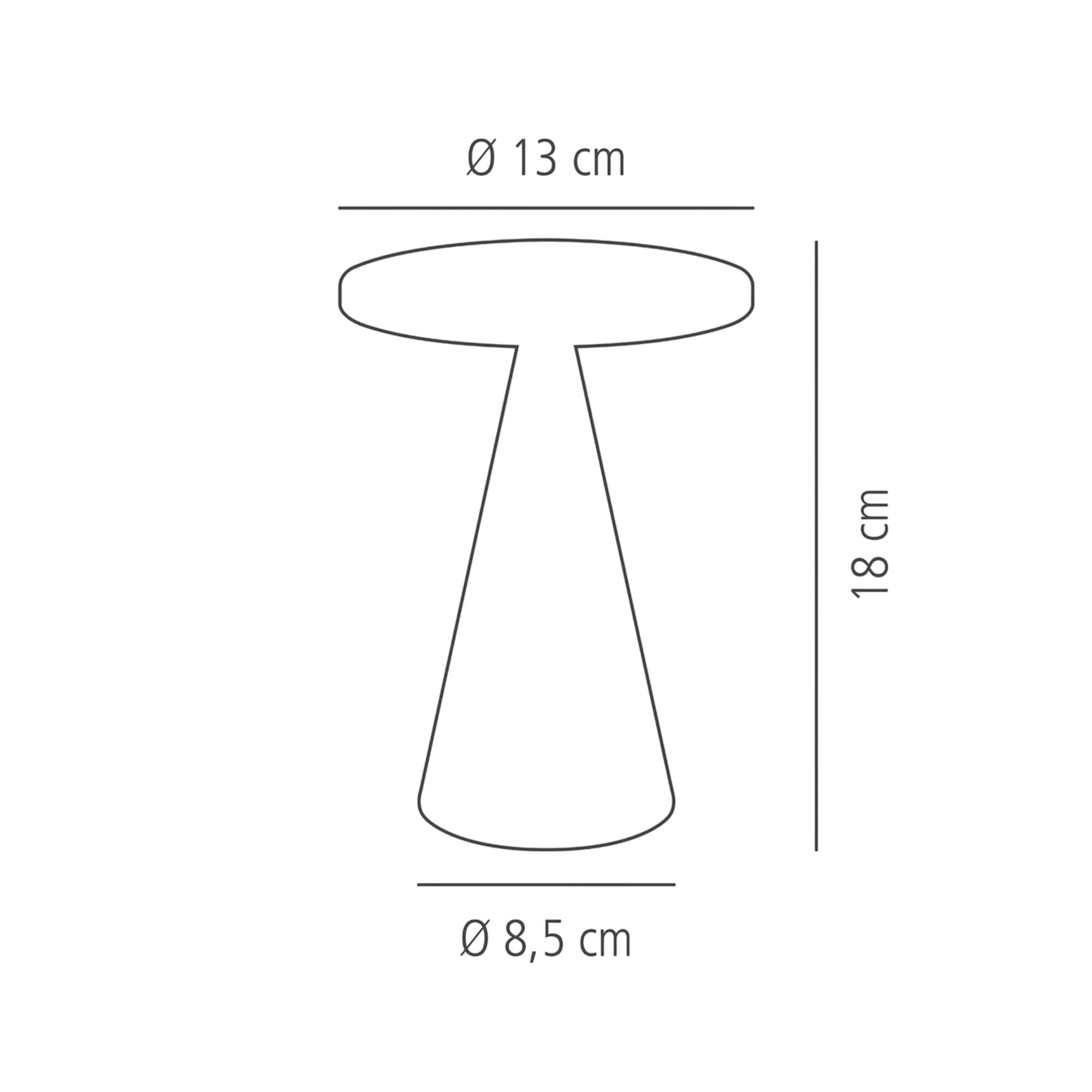 CONE Tischlampe 130 x 130 x 180 mm Schwarz 4 Stück