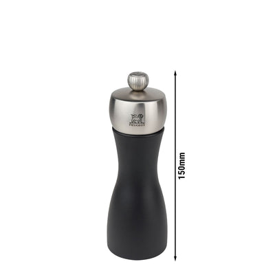 PEUGEOT FIDJI Pfeffermühle Holz Schwarz Matt 150 mm 6 Stück