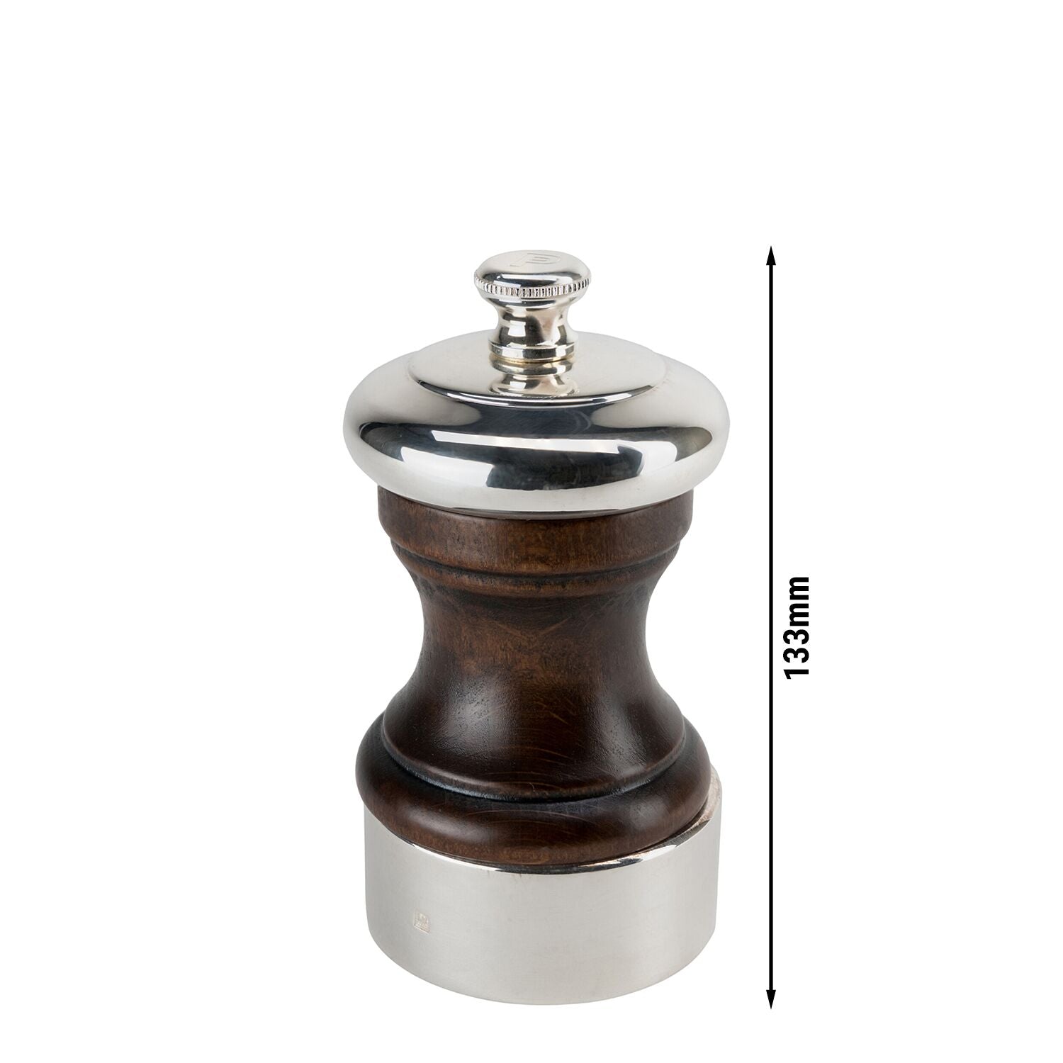 PEUGEOT PALACE Pfeffermühle Holz Versilbert Antik 100 mm 2 Stück
