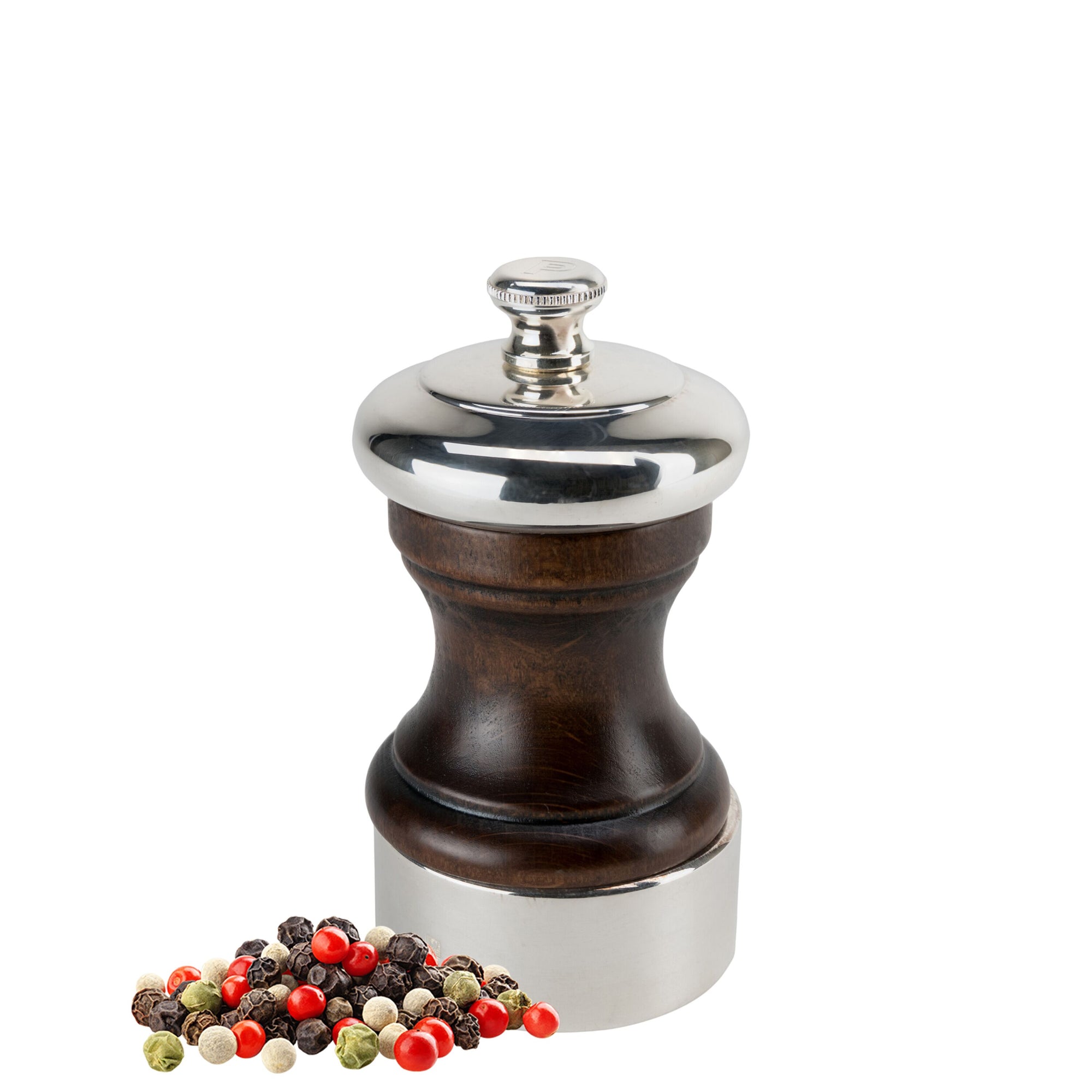 PEUGEOT PALACE Pfeffermühle Holz Versilbert Antik 100 mm 2 Stück