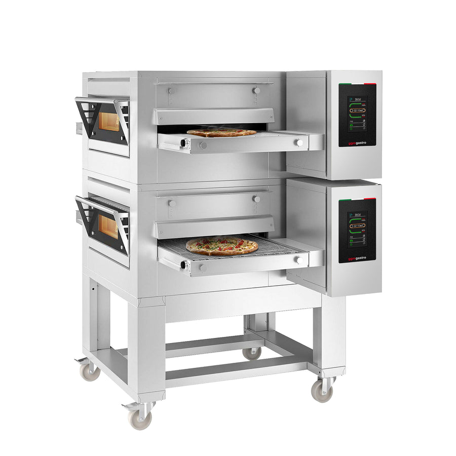 GGM Gastro Gas-Durchlaufofen 1550 mm 2 Backkammern Touchscreen