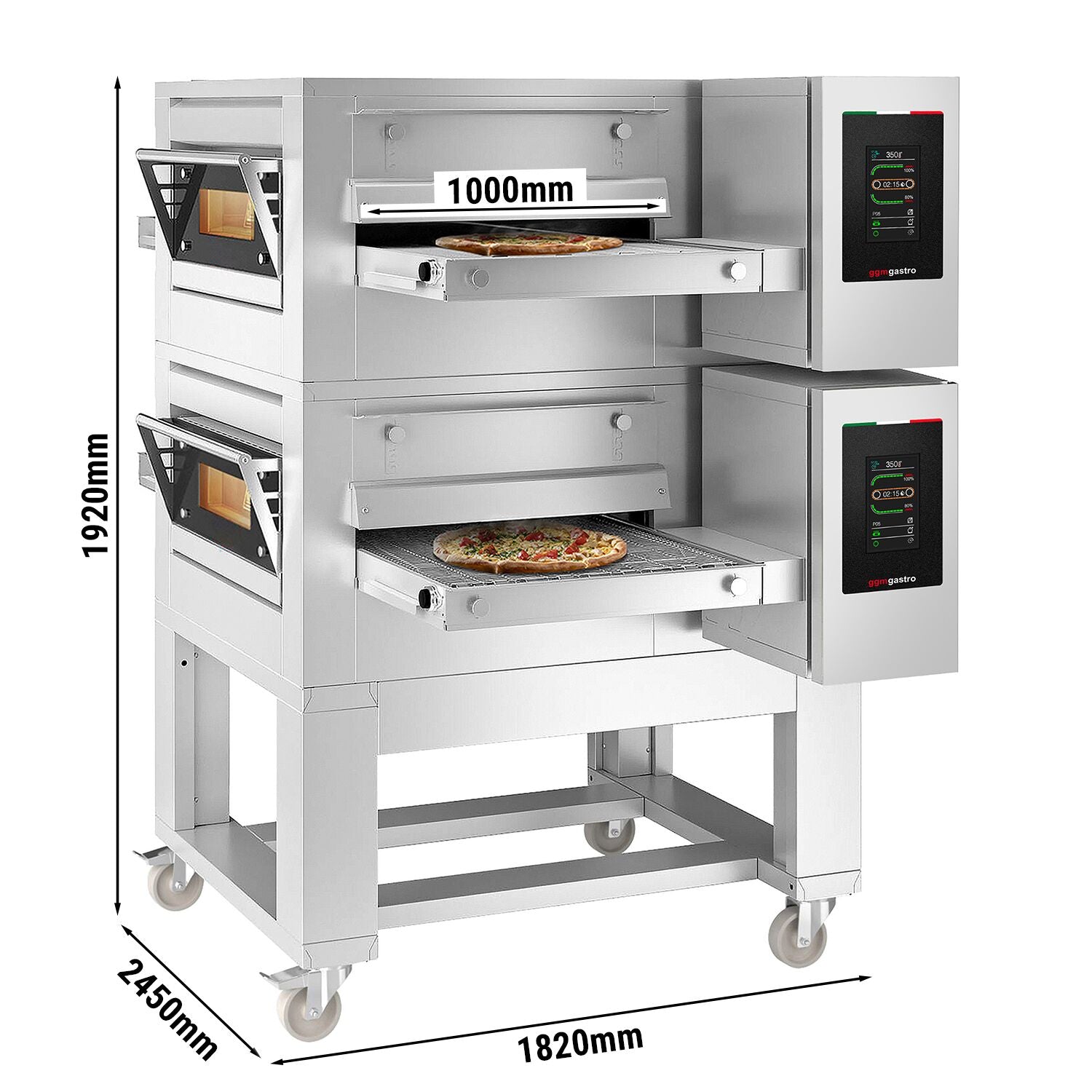 Elektrická Pásová Pec 2 Komory 350 °C 1000 mm