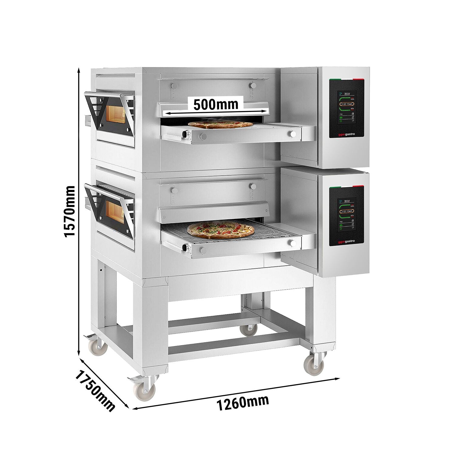 GGM Gastro Gas-Durchlaufofen 1260 x 1750 mm 2 Kammern