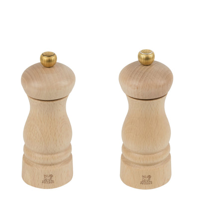 PEUGEOT CLERMONT Salz- und Pfeffermühle Holz Natur 130 mm 6 Stück