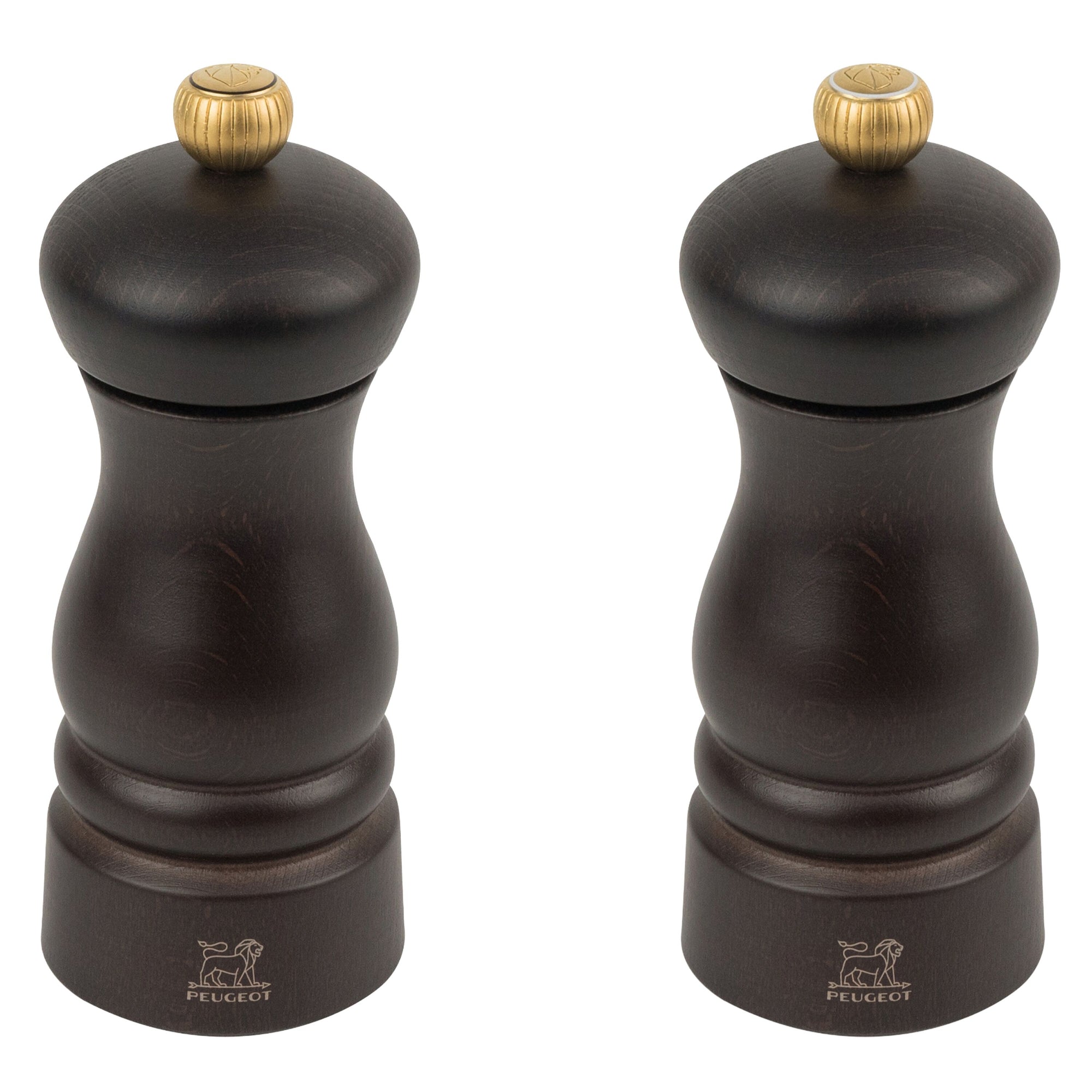 PEUGEOT CLERMONT Salz- und Pfeffermühle Holz Schokolade 130 mm 6 Stück