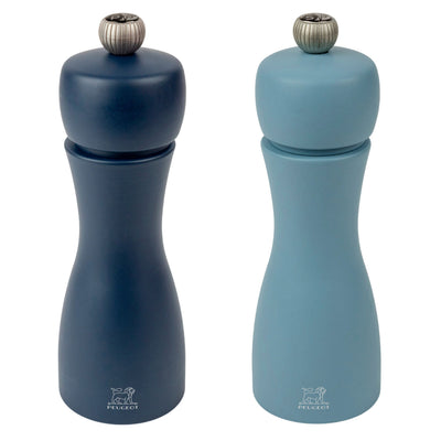 PEUGEOT TAHITI LUFT Salz- und Pfeffermühle Holz Edelstahl Blau 150 mm 6 Stück