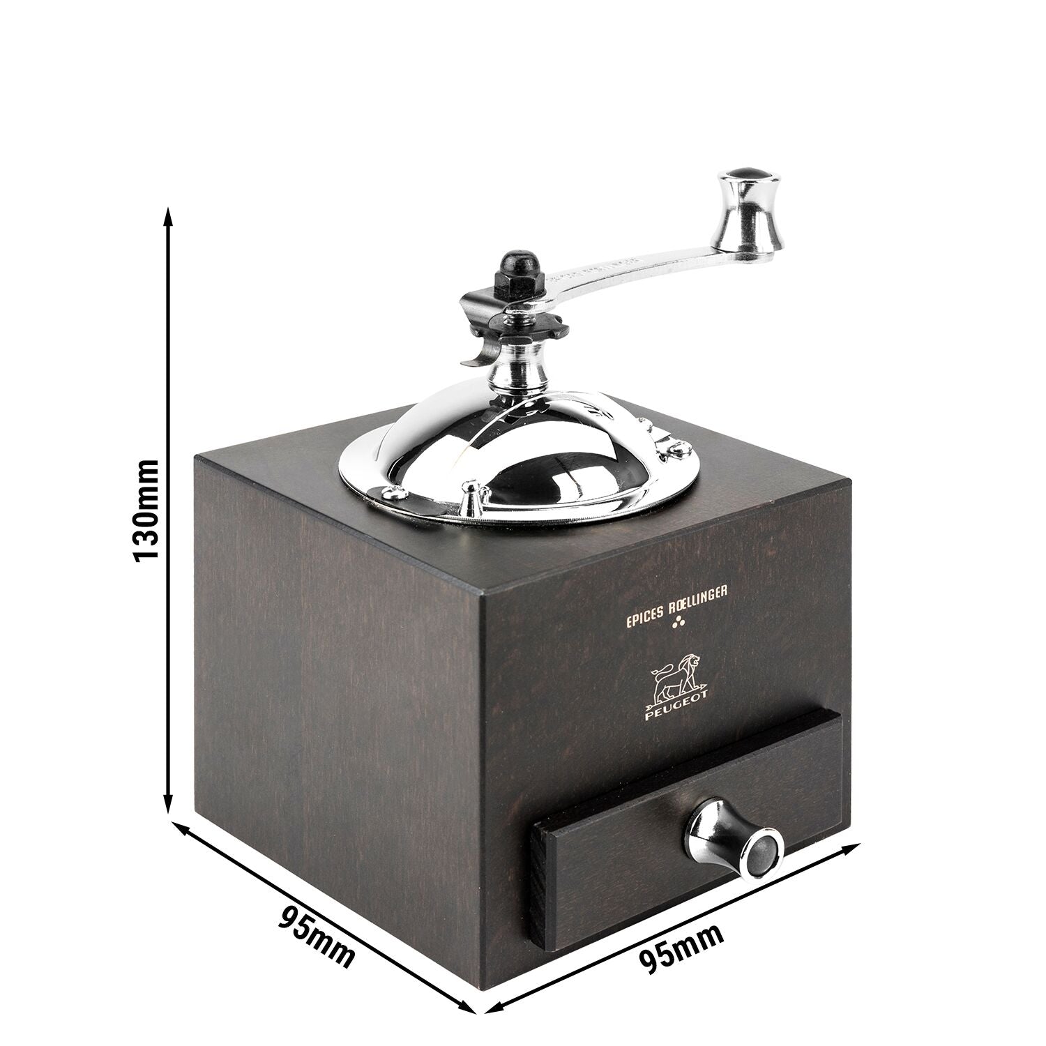 PEUGEOT LE MOULIN D'OLIVIER ROELLINGER Pfeffermühle Holz Schokolade 130 mm 6 Stück