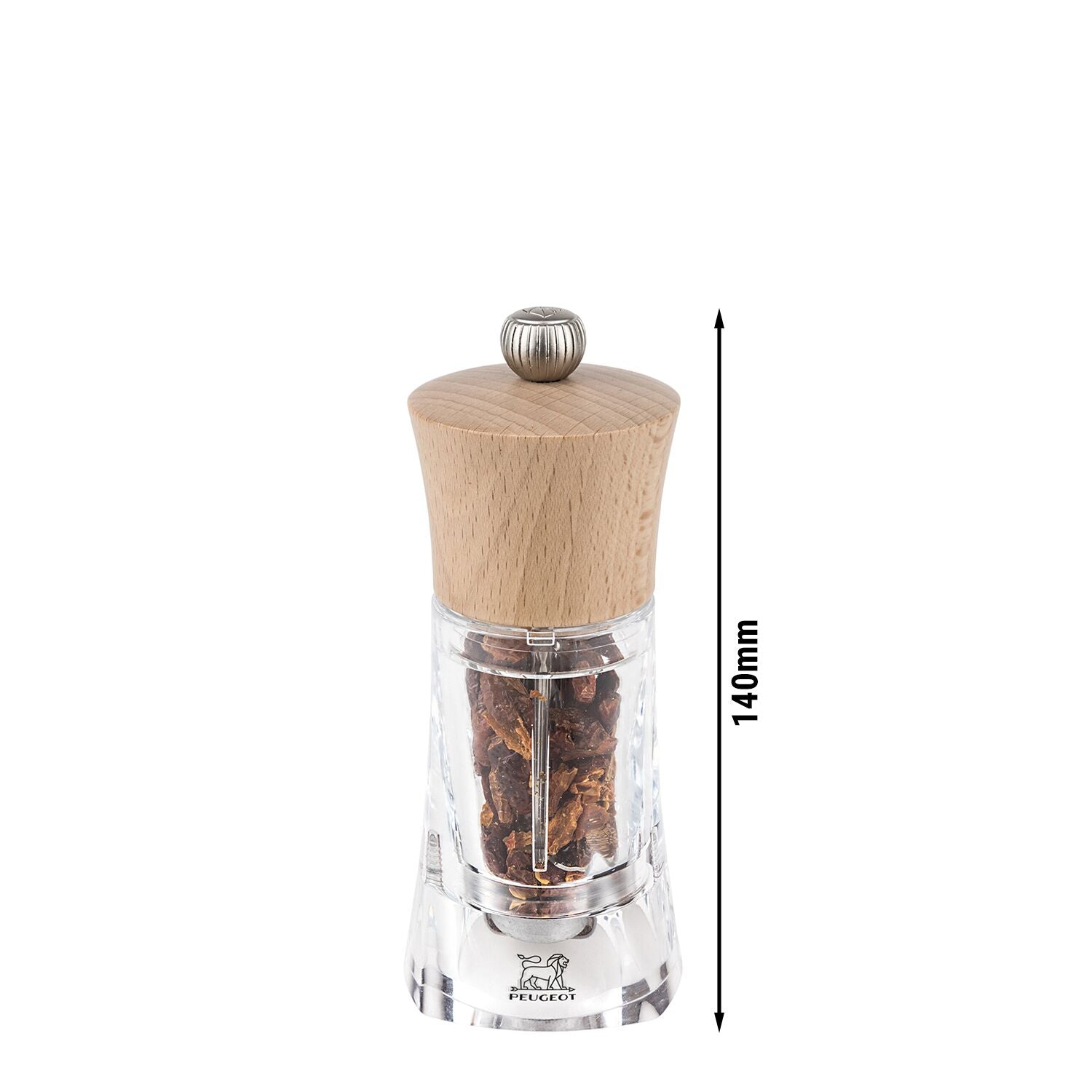 PEUGEOT OLÉRON Chilli-Mühle Holz/Acryl 140 mm 6 Stück