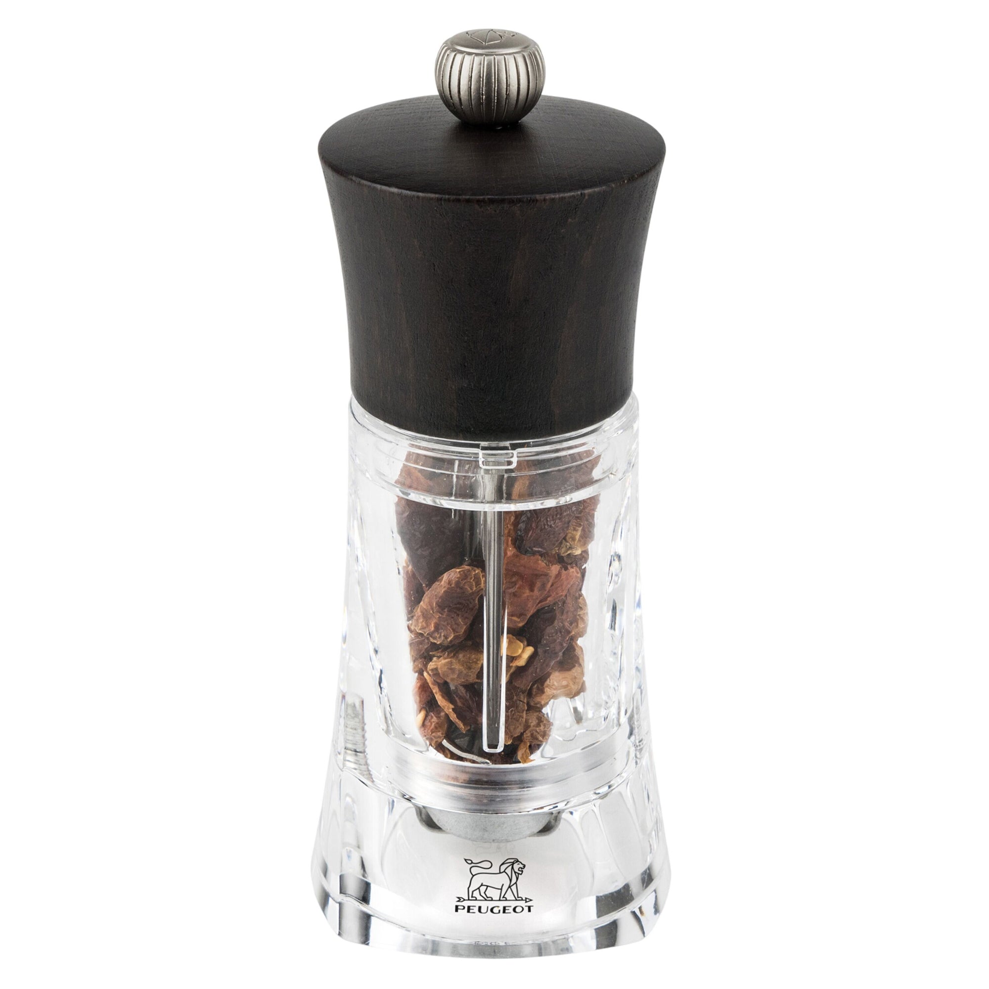 PEUGEOT OLÉRON Chilli-Mühle Holz/Acryl Schokolade 140 mm 6 Stück