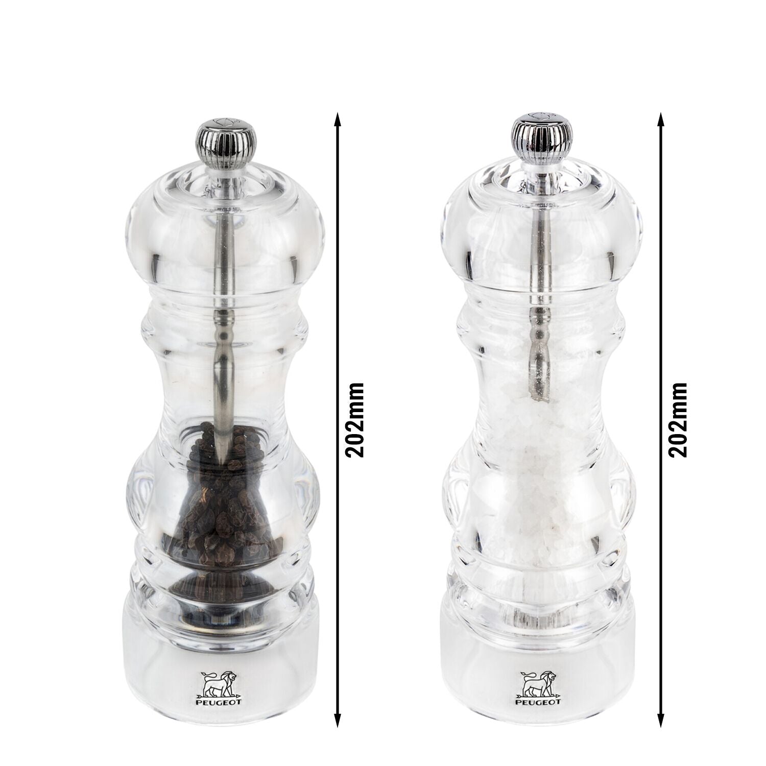 PEUGEOT NANCY Salz- und Pfeffermühle Acryl 180 mm 6 Stück