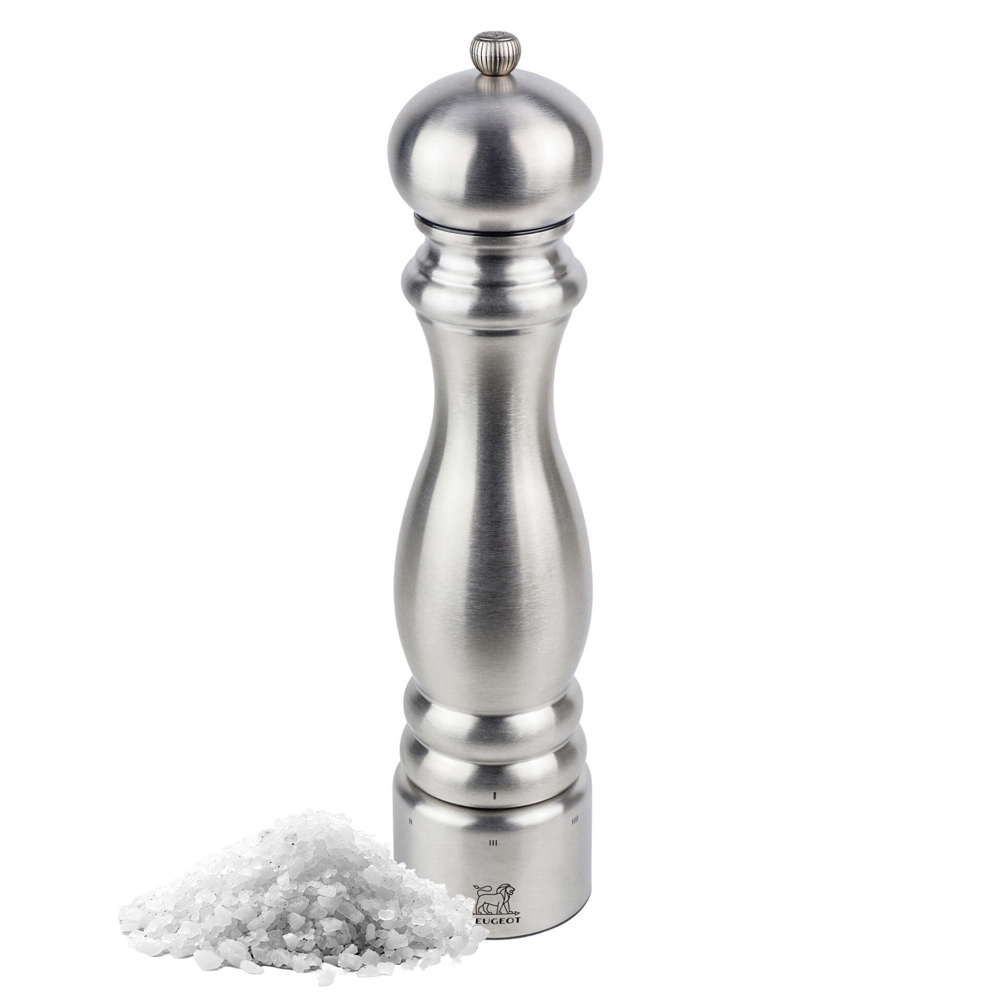 PEUGEOT PARIS CHEF Salzmühle Edelstahl Silber 300 mm 3 Stück
