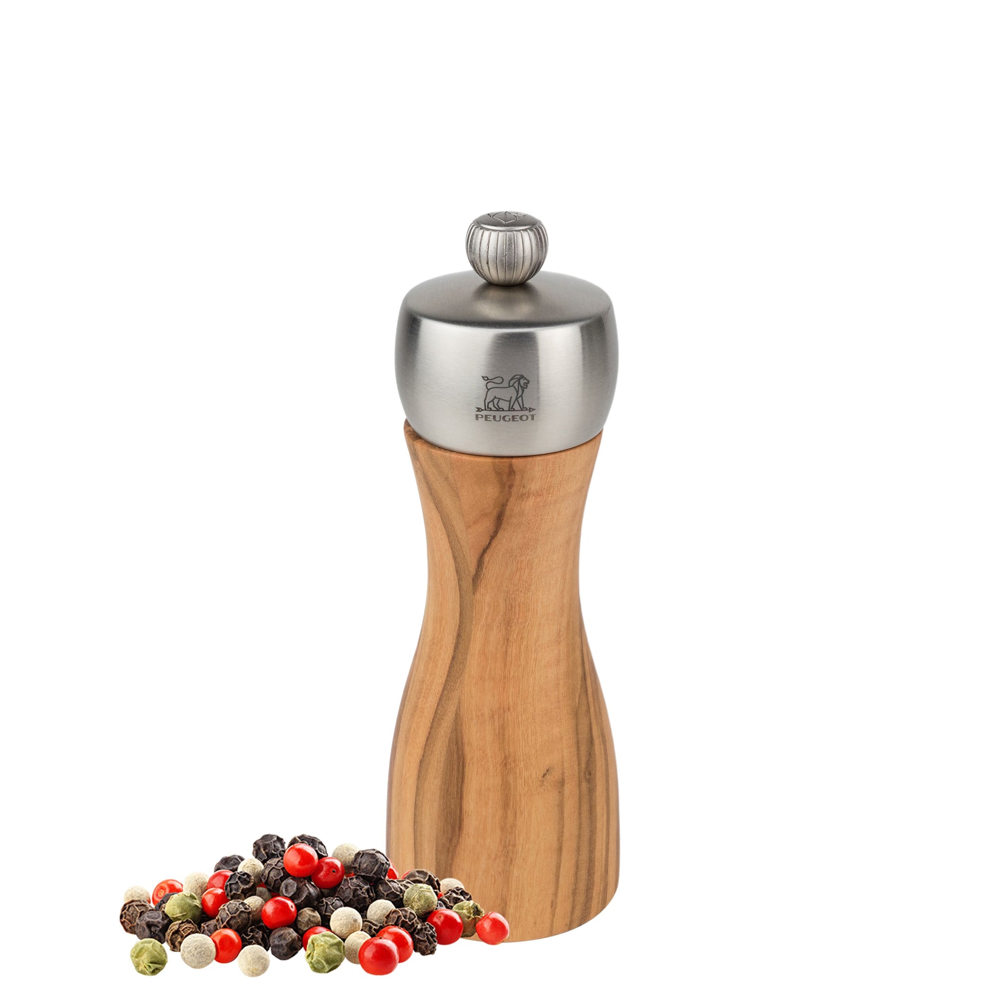 PEUGEOT FIDJI Pfeffermühle Olivenholz Natur 150 mm 6 Stück