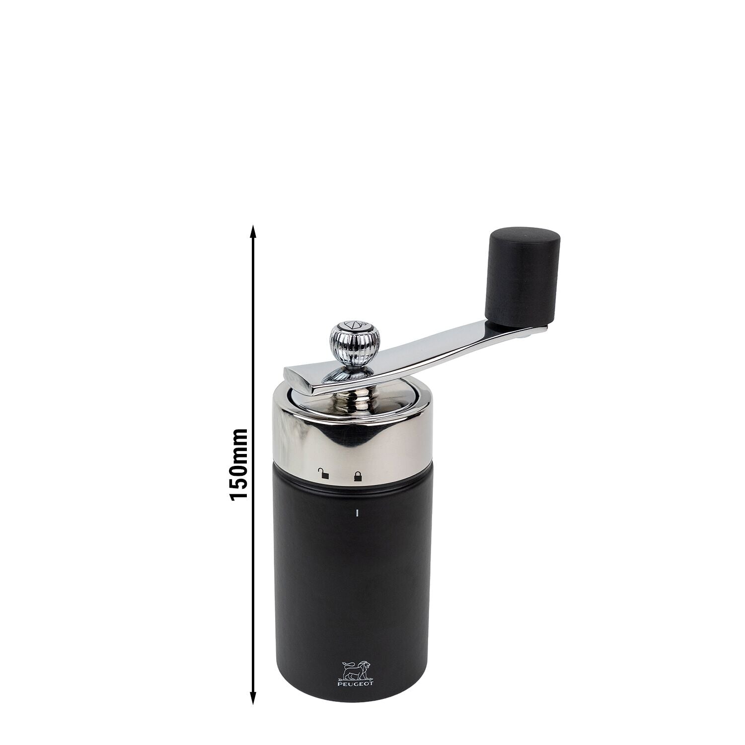 PEUGEOT ISEN Muskatnussmühle 150 mm Buchenholz Schwarz Matt 6er-Set