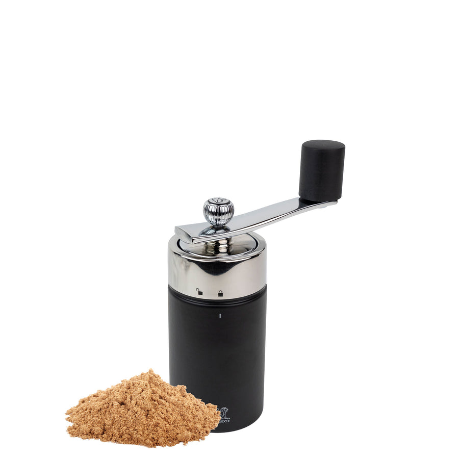 PEUGEOT ISEN Muskatnussmühle 150 mm Buchenholz Schwarz Matt 6er-Set