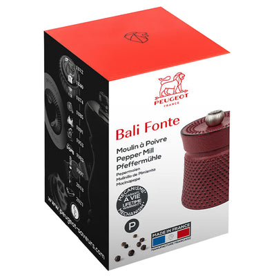PEUGEOT BALI FONTE Pfeffermühle Gusseisen Rot 80 mm 6 Stück