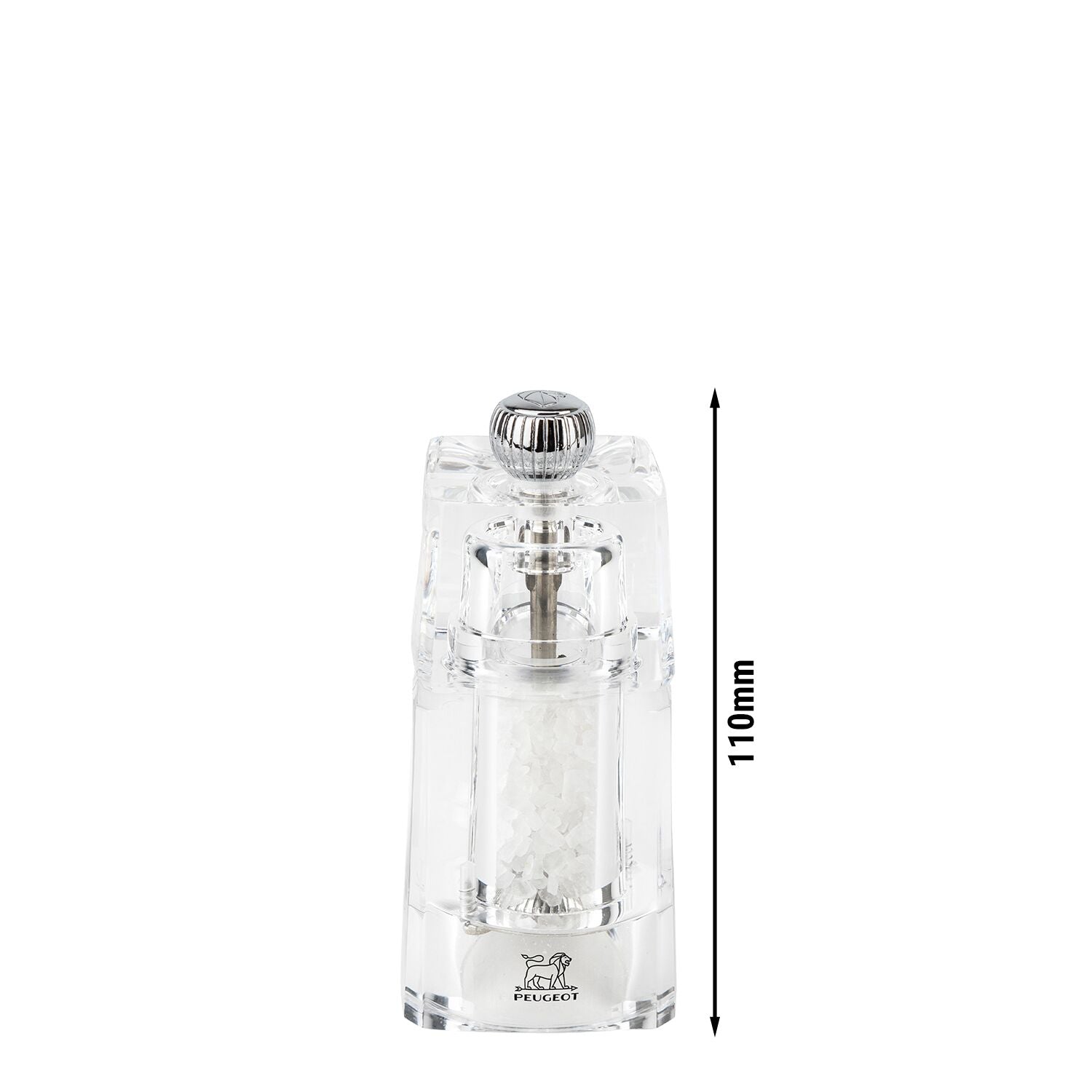 PEUGEOT CHAUMONT Salz- und Pfeffermühle Acryl Edelstahl 110 mm 6 Stück