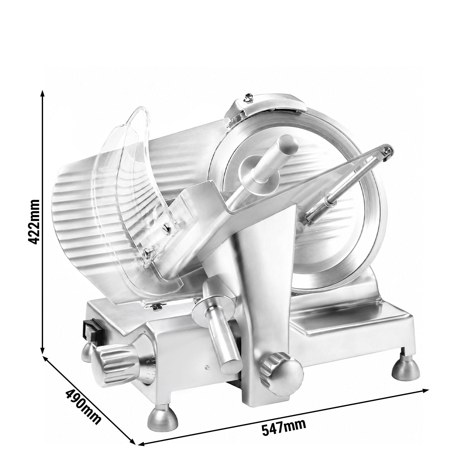 GGM Gastro Profesionální Nářezový Stroj Self-Lock 250 W Ø 275 mm