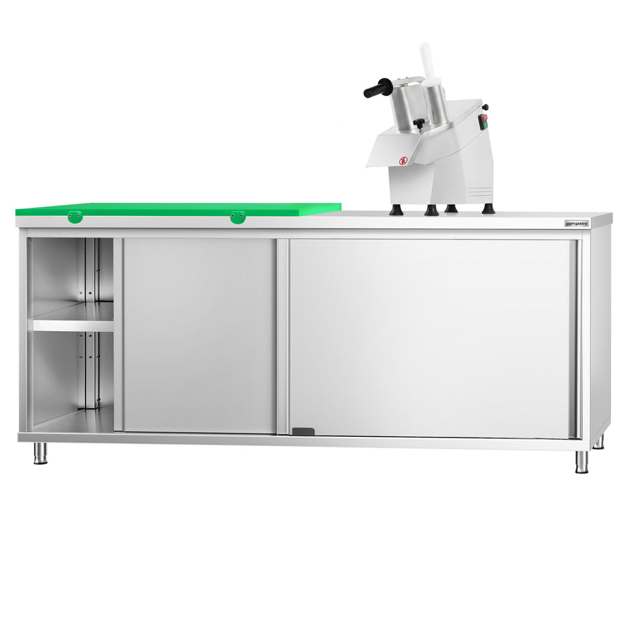 GGM Gastro PREMIUM Arbeitsschrank Edelstahl 2000 mm 1/2 Schneidebrett