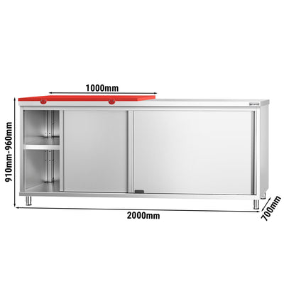 GGM Gastro Nerezová Pracovní Skříňka PREMIUM 2000 x 700 mm