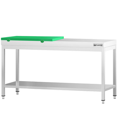 Nerezový Pracovní Stůl PREMIUM 2000 mm s Policí a Krájecí Desk