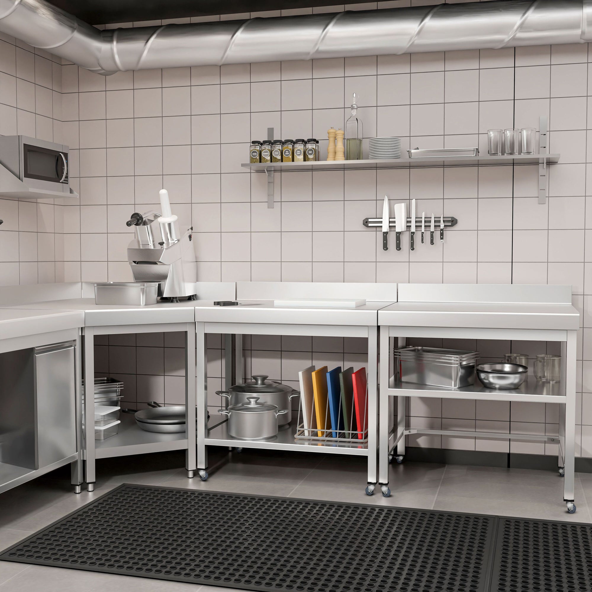 GGM Gastro Arbeitstisch Edelstahl 600 x 600 mm