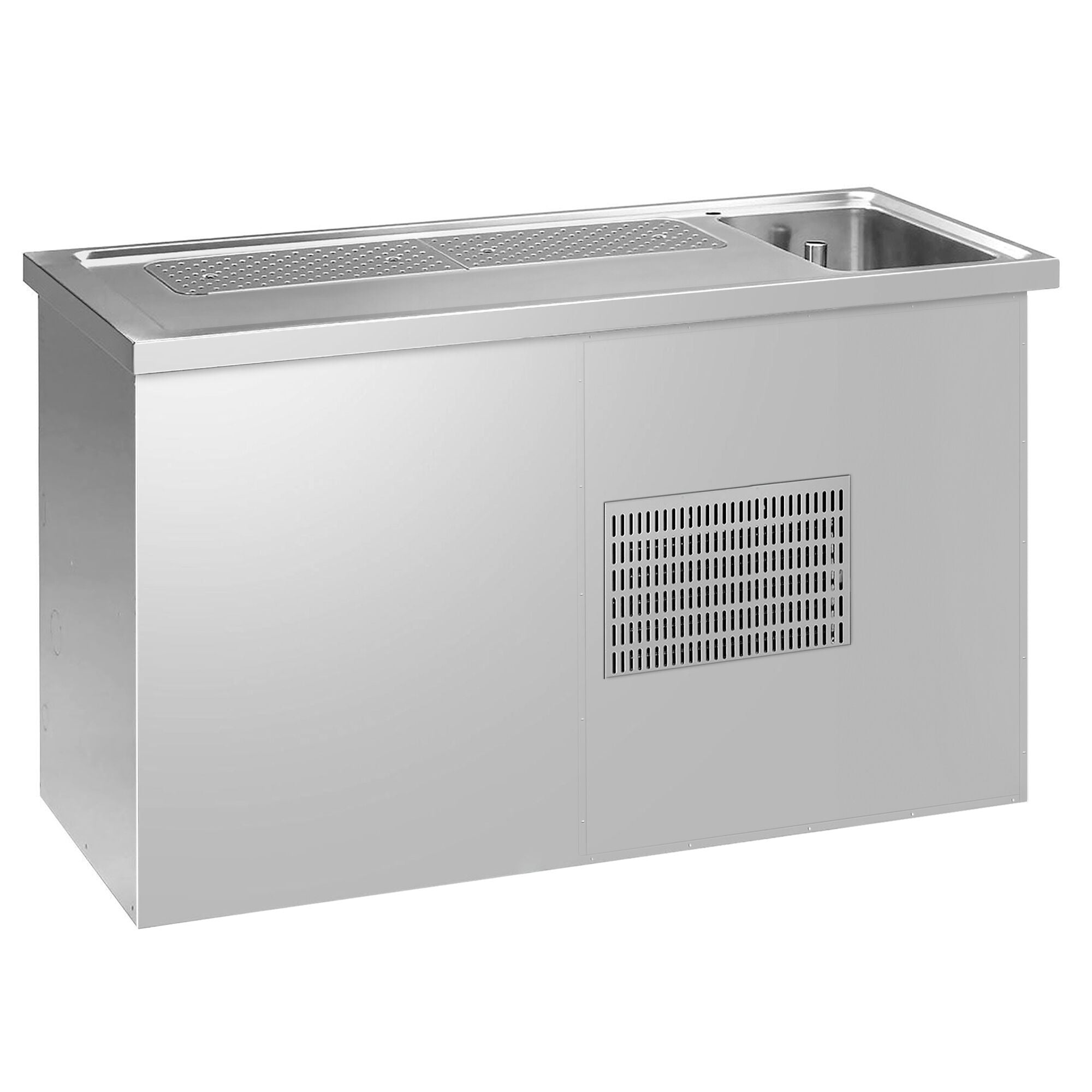 GGM Gastro Výčepní Pult Premium PLUS 1550 mm 1 Dřez 2 Zásuvky
